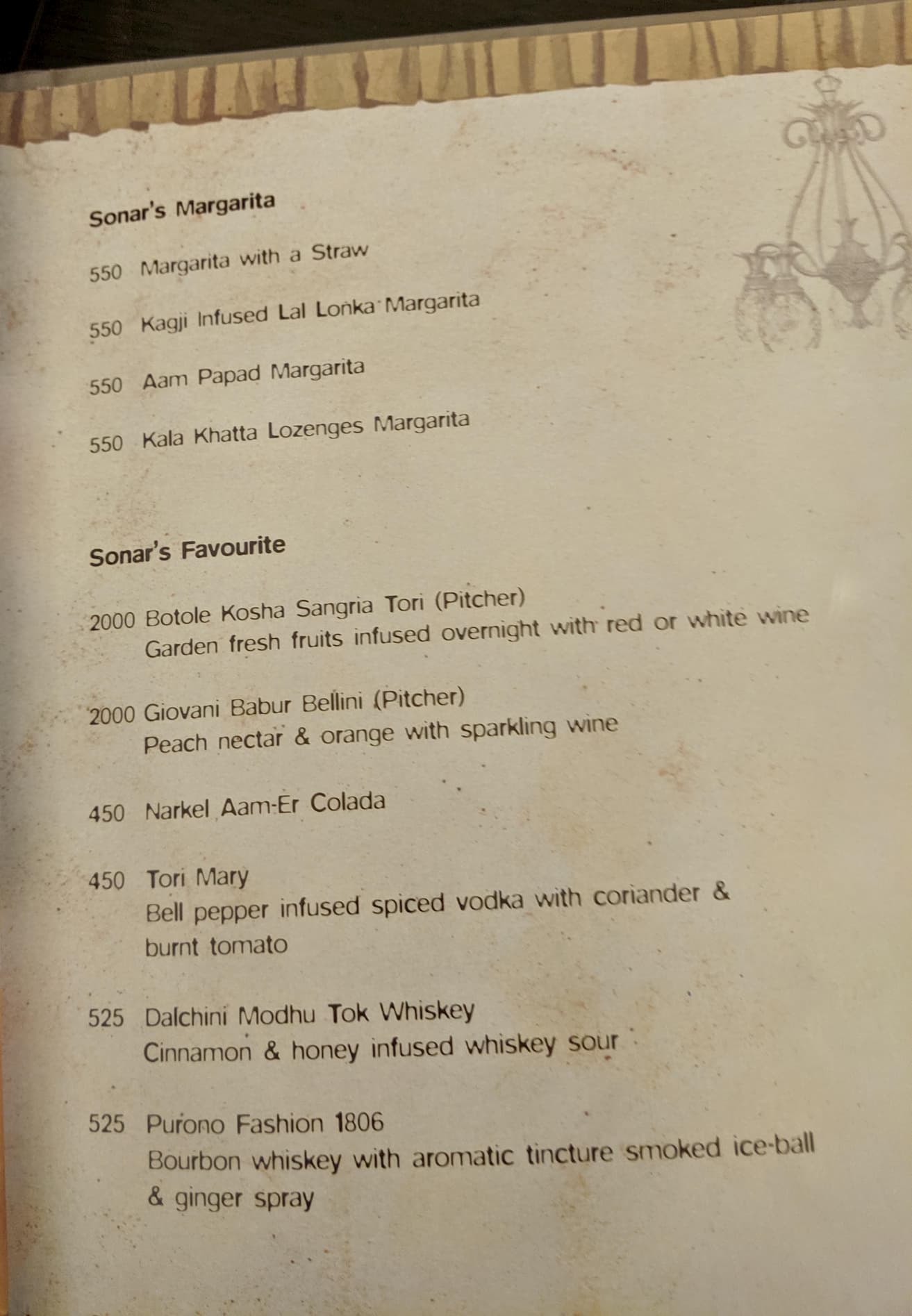 menu photo